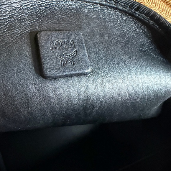 MCM Tan Backpack with Gold Details main image 3